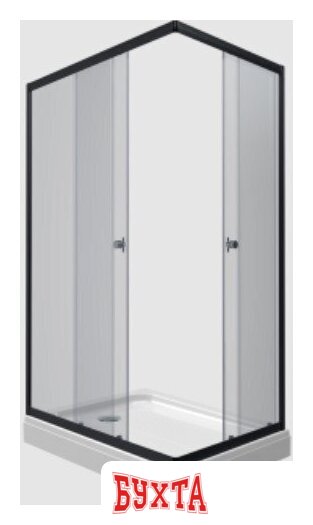 Душевой уголок Triton Вента Блэк А1 100х80 (прозрачное стекло)