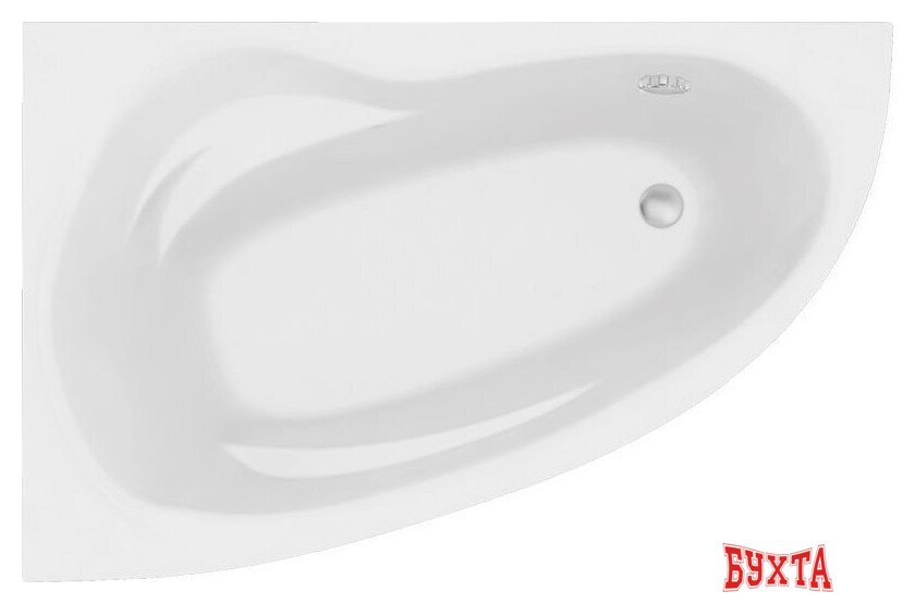 Ванна Bonito Home Emilia 140x90 L BH-EM-103-140L/St+BH-EM-140L/P (с ножками и экраном)