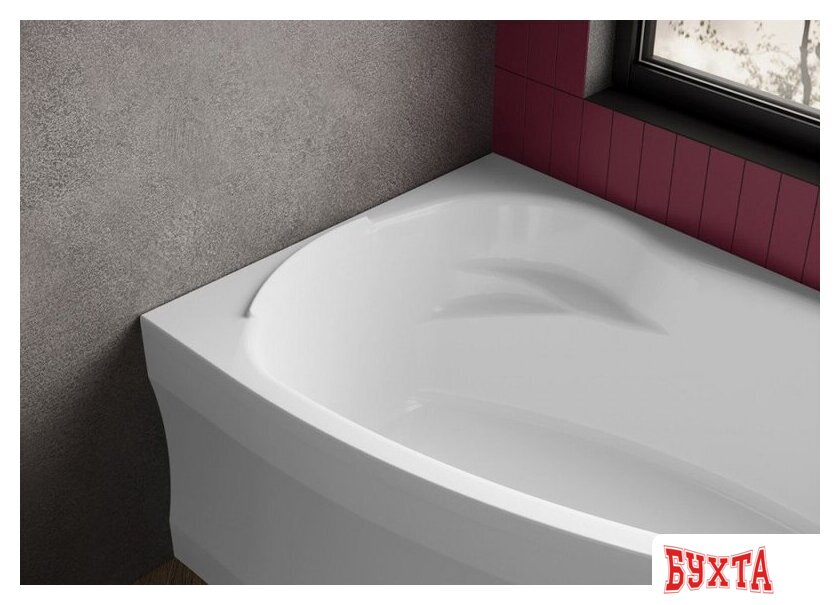 Ванна Bonito Home Emilia 140x90 R BH-EM-103-140P/St+BH-EM-140L/P (с ножками и экраном) 5