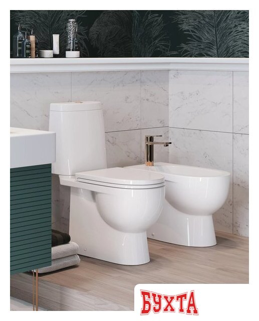 Унитаз напольный Sanita Luxe Fest Comfort WC.CC/Fest/2-DM/WHT.G/S1 5