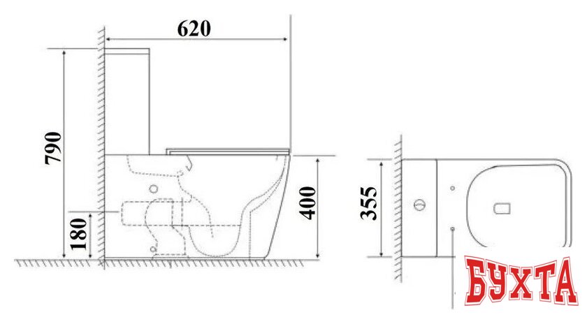 Унитаз напольный Cerutti Alvaro Tornado CT11089 5