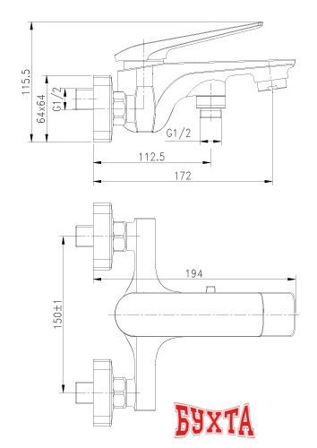 Смеситель Lemark Allegro LM5914CW 2