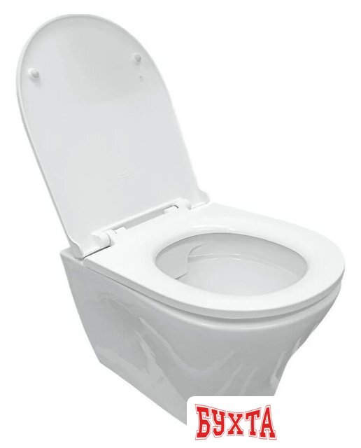 Унитаз подвесной Sanita Breeze Rimless WC.WH/Breeze/DM.Rim/WHT.G/S1 2