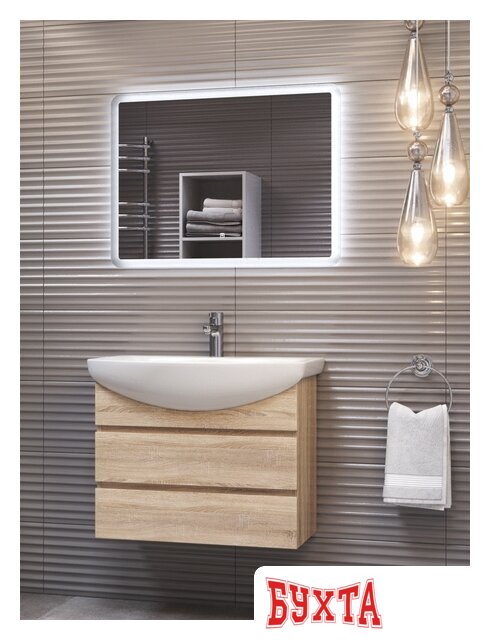 Мебель для ванных комнат Vigo Тумба Wing 600-0-2 (Балтика) подвесная дуб сонома 5