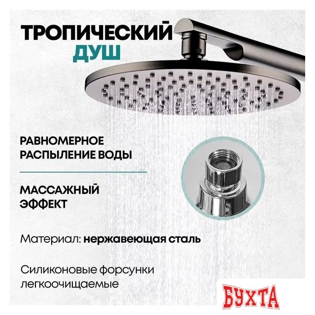 Душевая система Grocenberg GB5090 (графит) 5
