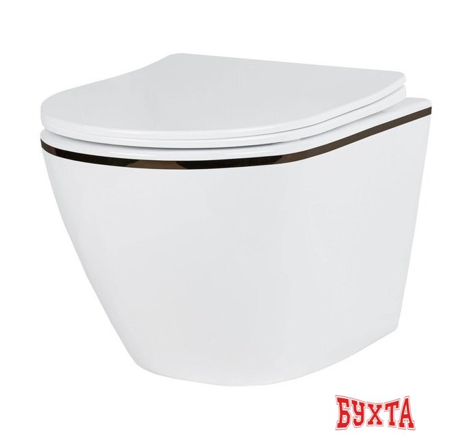 Унитаз подвесной Roxen Antares Black 530110-01B Rimless Soft Close 4