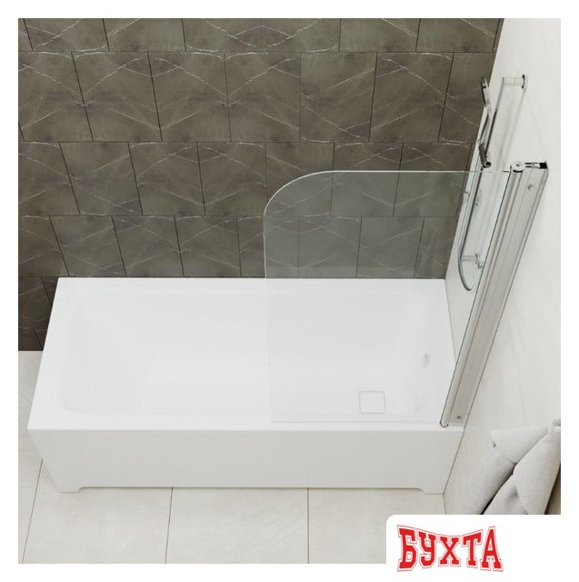 Стеклянная шторка для ванны Triton Cоло 75 3