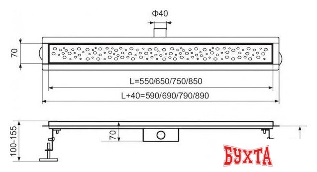 Трап/канал Tim BAD468002BK 5