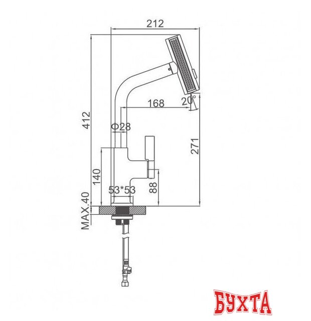 Смеситель Ledeme L6099A-4 4