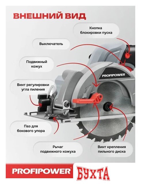 Дисковая (циркулярная) пила Profipower DHS-20B (без АКБ) 3