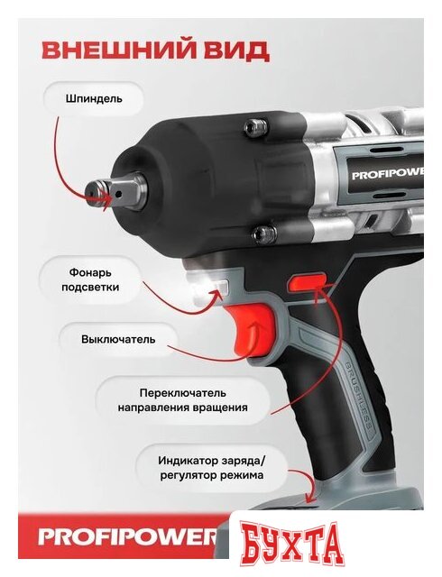 Гайковерт Profipower T-900N (без АКБ) 3