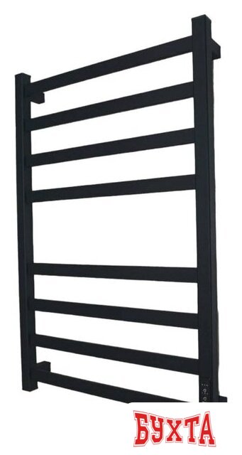 Полотенцесушитель Маргроид Ferrum Вид 81/10 СНШ профильный (перекладины 30x10, 4+4) 80/50 Черный матовый, скрытого монтажа, таймер справа 3