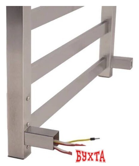 Полотенцесушитель Маргроид Вид 81/10 СНШ профильный (перекладины 30x10, 4+4) 80/50 Сатиновый хром, скрытого монтажа, таймер справа 4