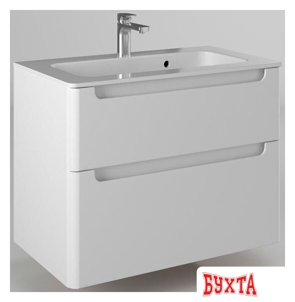 Мебель для ванных комнат Briz Тумба с умывальником Эстель 80 221 03-18080-16 00 БЕЛ