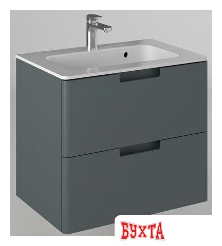 Мебель для ванных комнат Briz Тумба с умывальником Прато Грэй 70 240 03-18070-16 00 ГР (темно-серый матовый)