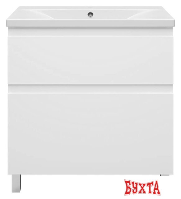 Мебель для ванных комнат Misty Тумба под умывальник Лаки 80 П-Лак-01080-0112Я+RCW-140380WH 2