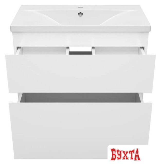 Мебель для ванных комнат Misty Тумба под умывальник Лаки 80 П-Лак-01080-0112Я+RCW-140380WH 3