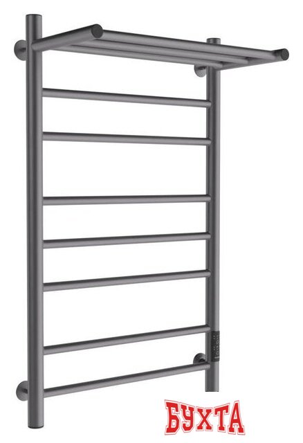 Полотенцесушитель Маргроид Ferrum Вид 10 СНШ с полкой 80/50 Графит, скрытого монтажа, таймер справа
