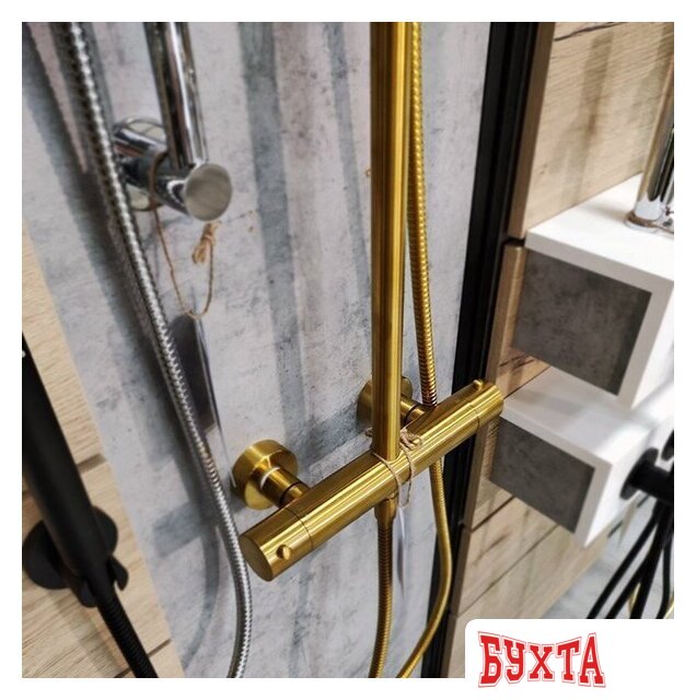 Душевая система Whitecross Y1254GLB (брашированное золото) 3