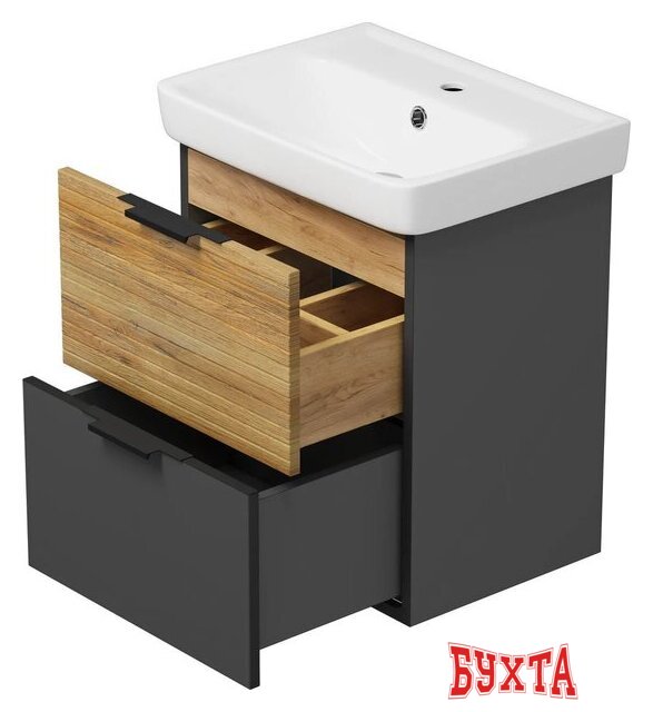 Мебель для ванных комнат Misty Тумба под умывальник Форест 50 Э-Фор-09050-0219-2Я+БП-э0002695 5