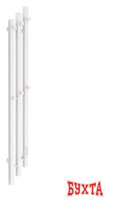 Полотенцесушитель Маргроид Ferrum Inaro 3 Cascade СНШ профильный 120*6*12 Белый матовый, скрытого монтажа, таймер справа