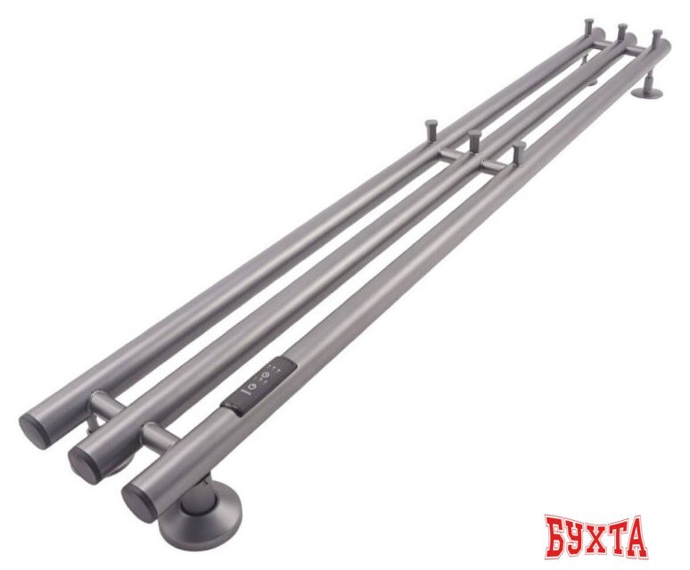 Полотенцесушитель Маргроид Ferrum Inaro СНШ 100*6*12 Графит, скрытого монтажа, таймер справа (6 крючков) 5