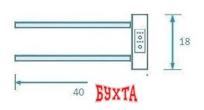 Полотенцесушитель Маргроид Cook СНШ 18*40 скрытого монтажа, таймер слева 3