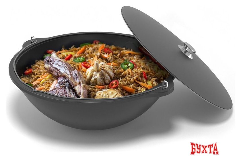 Казан Везувий 8л с ручкой без крышки 4