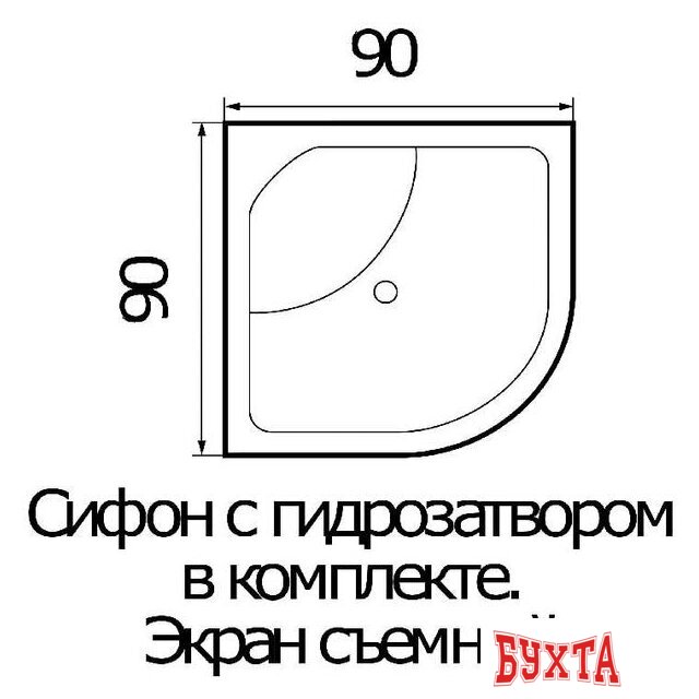 Душевой поддон River Wemor 90/40 C 3