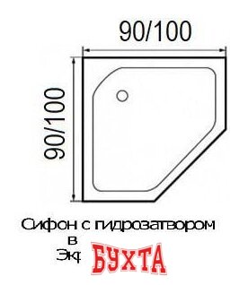 Душевой поддон River Wemor 90/14 P 5