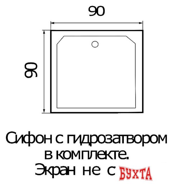 Душевой поддон River Wemor 90/14 S 5