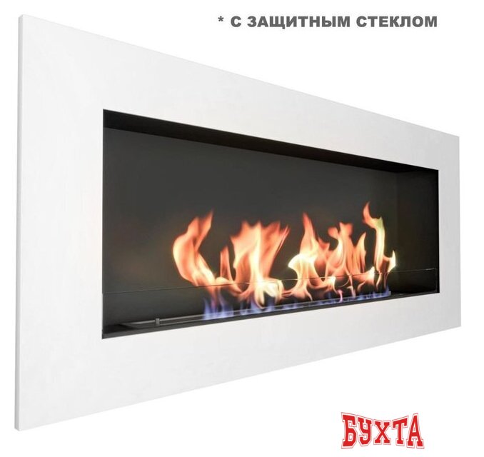Биокамин ZeFire Elliot 1500 с белой рамкой 2