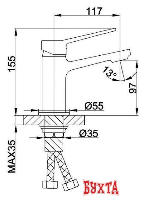 Смеситель FRAP F1061 2