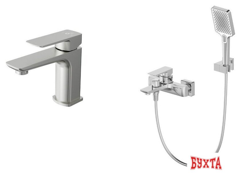 Комплект смесителей Oliveeka OL-639003A+139003-BN (никель матовый)
