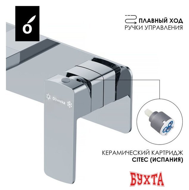 Смеситель Oliveeka OL-869003-CR (хром) 4