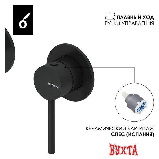 Смеситель Oliveeka OL-88869017-MB (черный матовый) 4
