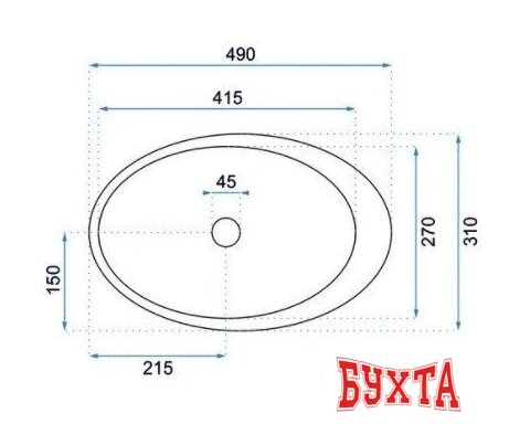 Умывальник Rea Stone Nature U6650 2