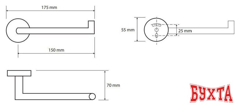 Держатель для туалетной бумаги Bemeta Amber 155212032 (янтарный) 3