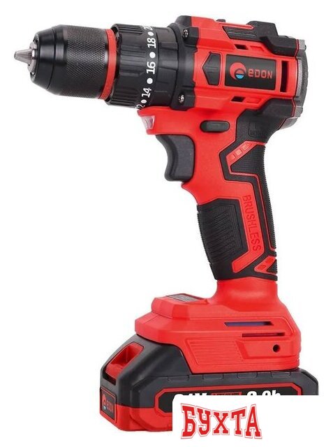 Ударная дрель-шуруповерт Edon UAD-21PBL (с 2-мя АКБ, кейс)