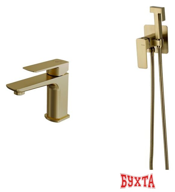 Гигиенический душ Oliveeka OL-829003+139003-BG (золотой матовый)