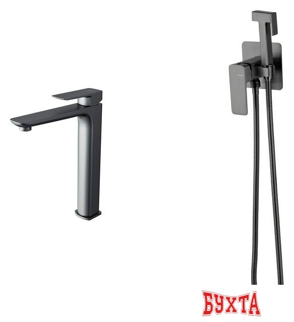 Гигиенический душ Oliveeka OL-829003+239003-BGM (матовый оружейный металл) 1