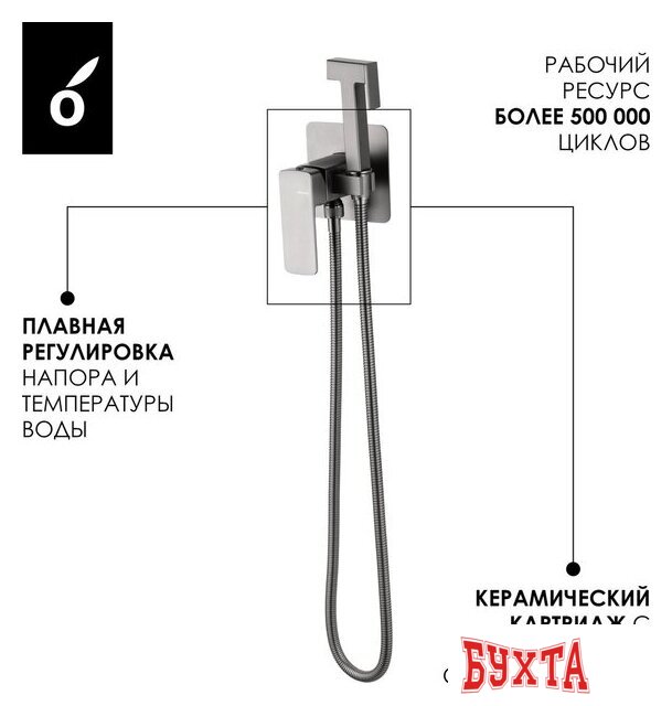 Гигиенический душ Oliveeka OL-829003+239003-BN (никель матовый) 5