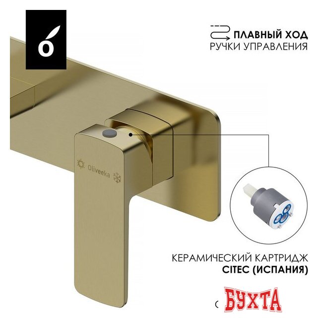 Гигиенический душ Oliveeka OL-829003+869003-BG (золотой матовый) 3