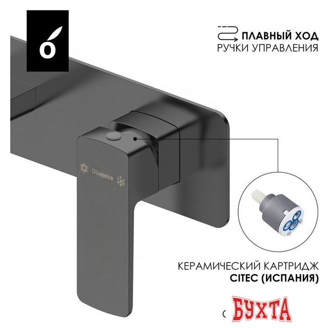 Гигиенический душ Oliveeka OL-829003+869003-BGM (матовый оружейный металл) 5