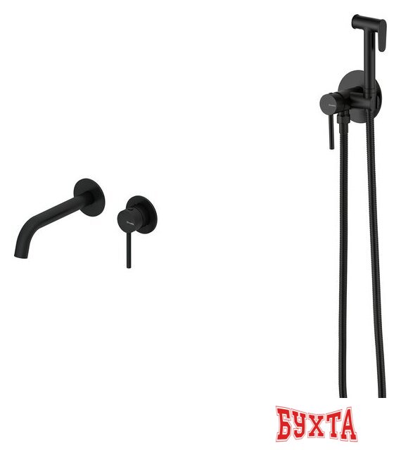 Гигиенический душ Oliveeka OL-829902+88869017-MB (черный матовый) 1