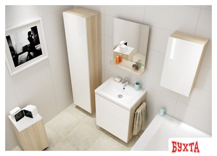 Мебель для ванных комнат Cersanit Шкаф-пенал Smart 45 B-SL-SMA/Wh 4