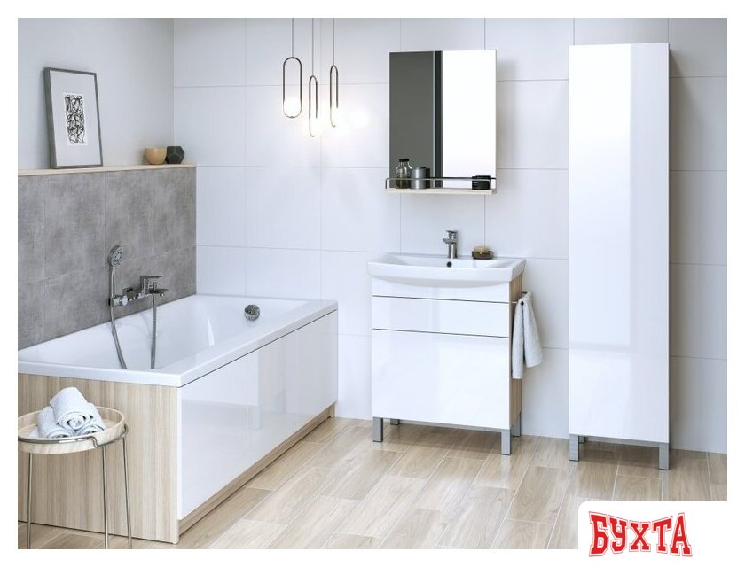 Мебель для ванных комнат Cersanit Шкаф-пенал Smart 45 B-SL-SMA/Wh 5