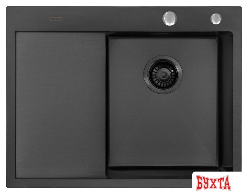 Кухонная мойка ARFEKA ECO AR 650*500 R BLACK PVD NANO 2