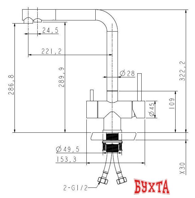 Смеситель ZorG Argos (Premium PVD Gunblack) 2