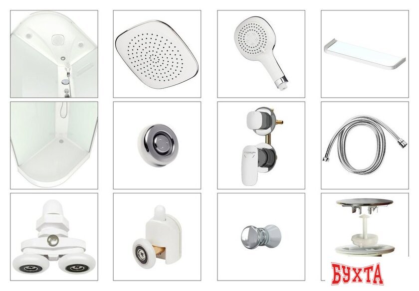 Душевая кабина Domani-Spa Delight Slim 128 R 120x80 DS01DS128RLWM00 4